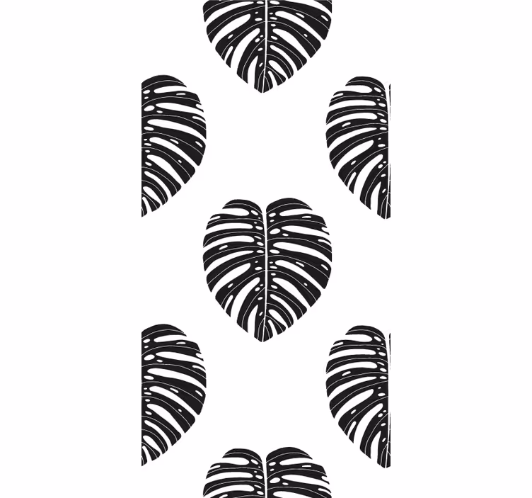 Monstera lehtikuvio lehti tapetti - Tenstickers