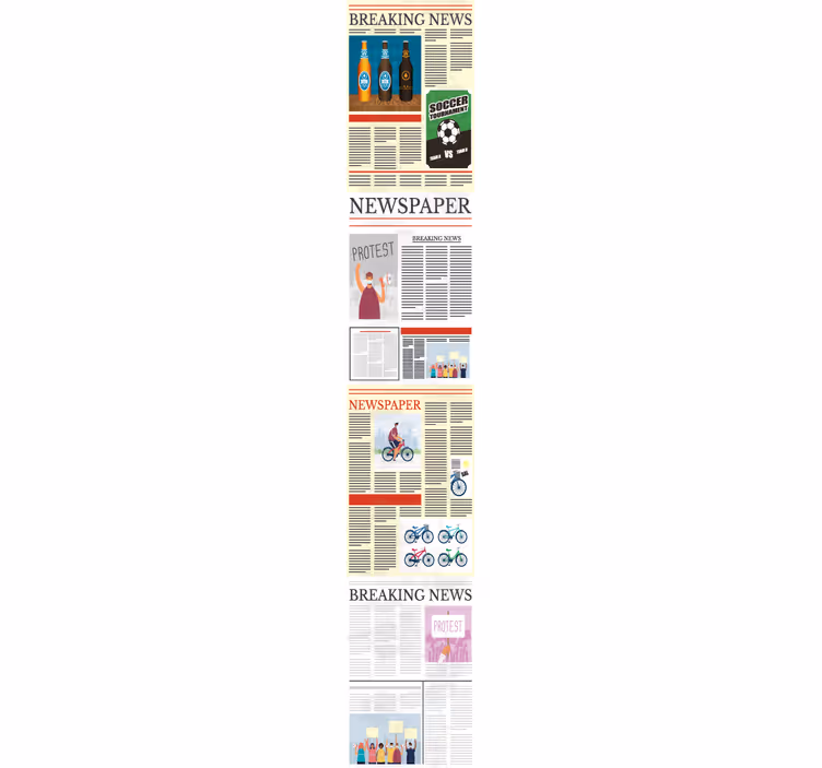 Sanomalehti kollaasi teksti tapetti - Tenstickers