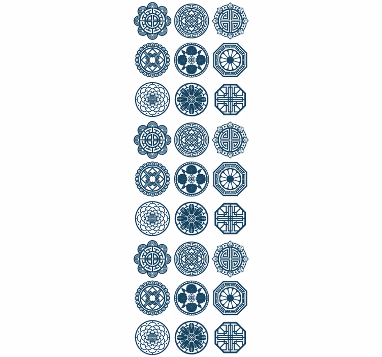 Geometrisia laattakuvioita laatta tapetti - Tenstickers
