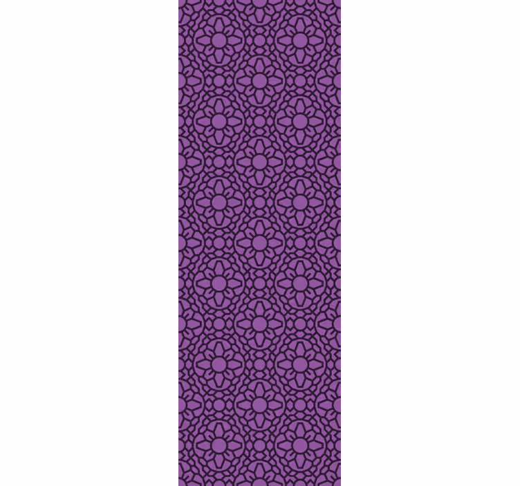 Violetti ympyrä kukkia Ympyrät tapetti - Tenstickers