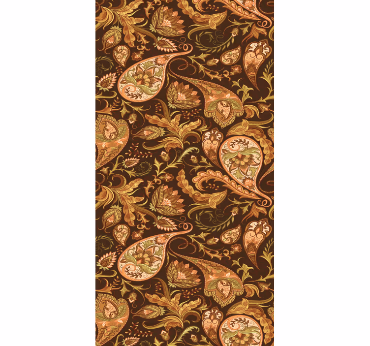 Persialainen paisley-kuvio kukkatapetti - Tenstickers