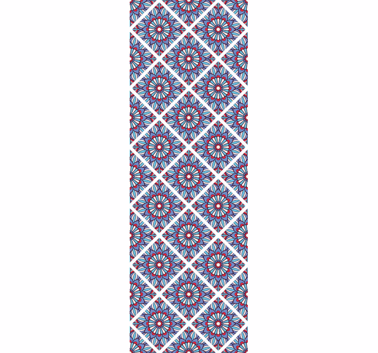 Mandala neliön kuvio laatta tapetti - Tenstickers