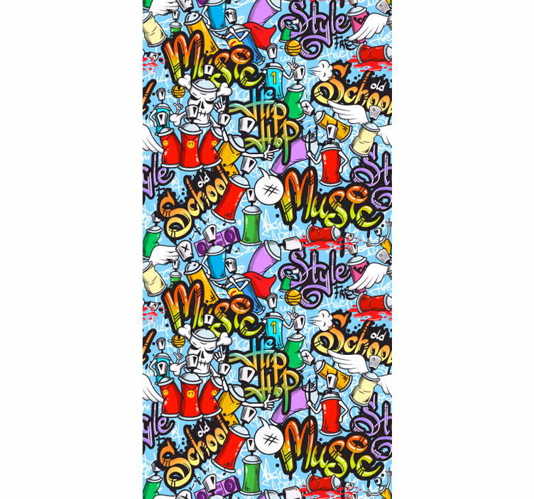 Värikkäitä graffiti seinä tagit taide tapetti - Tenstickers
