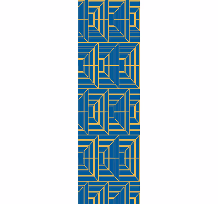 Kulmikas sokkelo geometrinen tapetti - Tenstickers