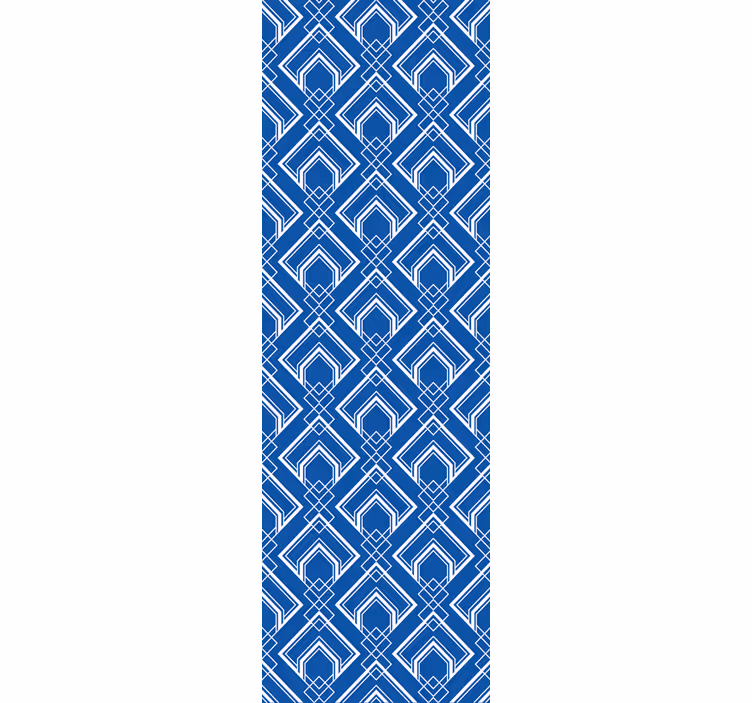 Geometrinen sininen kuvio geometrinen tapetti - Tenstickers