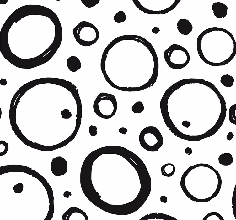 Abstrakteja ympyröitä geometrinen tapetti - Tenstickers