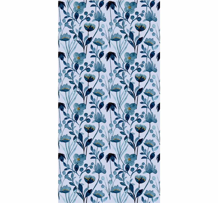Kukkainen kasvitieteellinen eleganssi kukkatapetti - Tenstickers