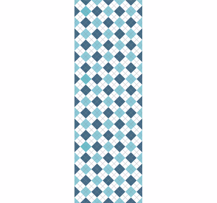 Geometrinen argyle-kuvio neliökuvioinen tapetti - Tenstickers