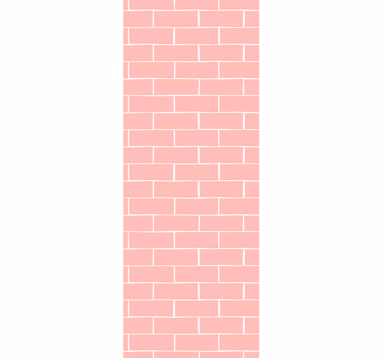 Vaaleanpunainen tiili tiilitapetit - Tenstickers