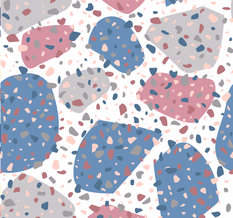 Pilkullinen terrazzo ympyrät tapetti - Tenstickers