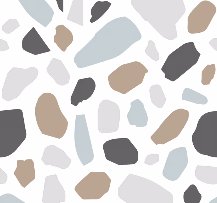 Harmaa terrazo kiviseinä tapetti - Tenstickers