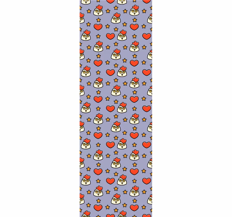 Sarjakuva kanakuvio eläintapetti - Tenstickers
