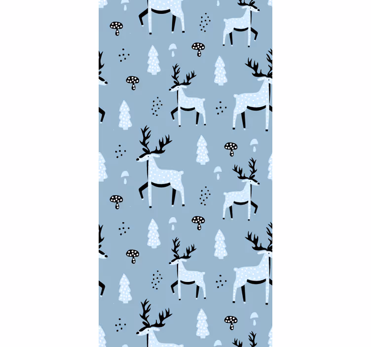 Polttareita ja puita eläintapetti - Tenstickers