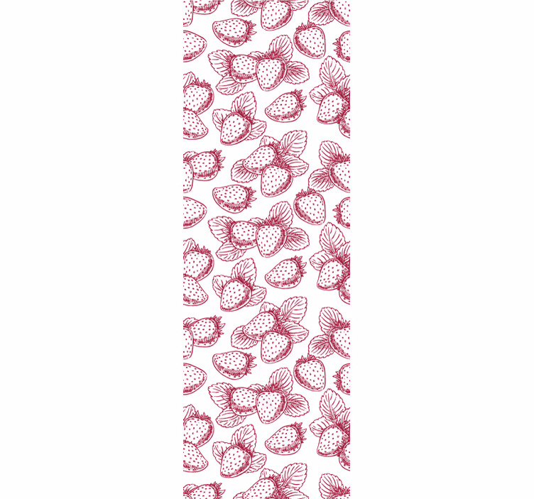 Mansikka luonnoksia keittiötapetti - Tenstickers