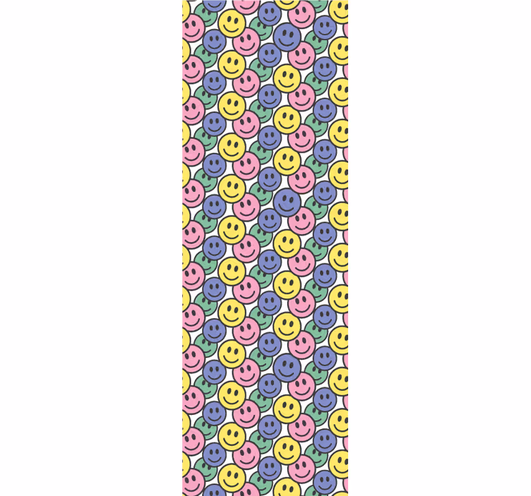 Värikkäät pastellihymiöt makuuhuoneen tapetti - Tenstickers