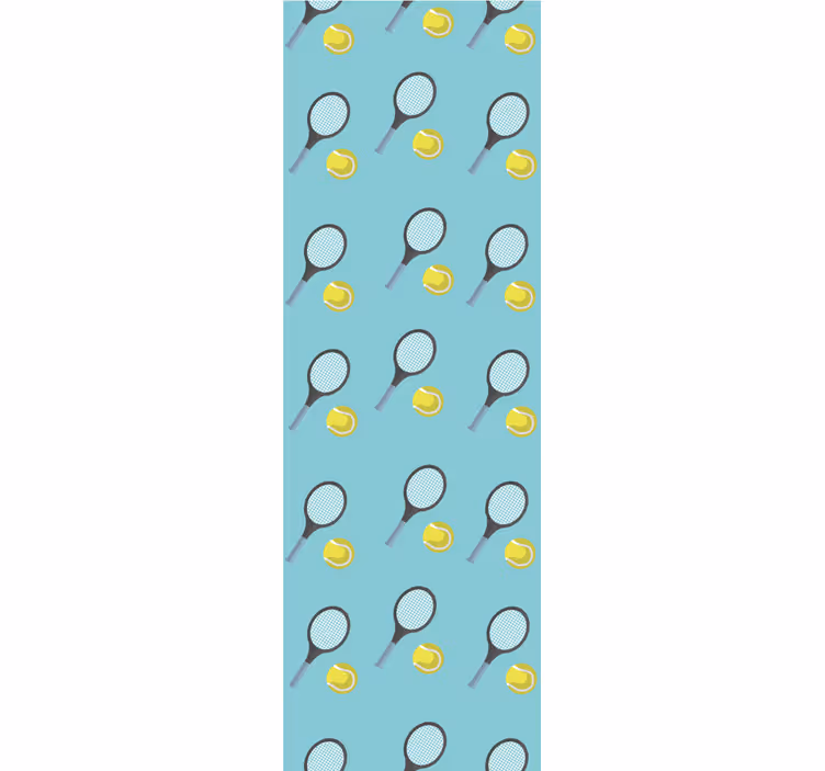 Pallo ja tennis sininen lastenhuoneen tapetti - Tenstickers