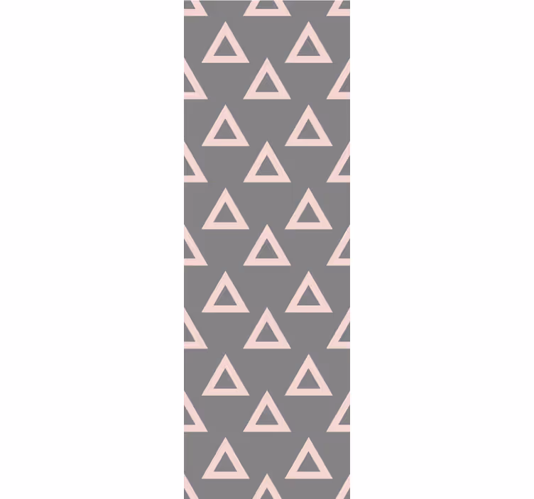 Vaaleanpunaiset ja harmaat kolmiot kolmiokuvioinen tapetti - Tenstickers