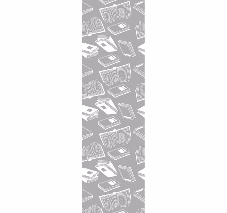 Kirjallinen motiivi harmaa tapetti - Tenstickers