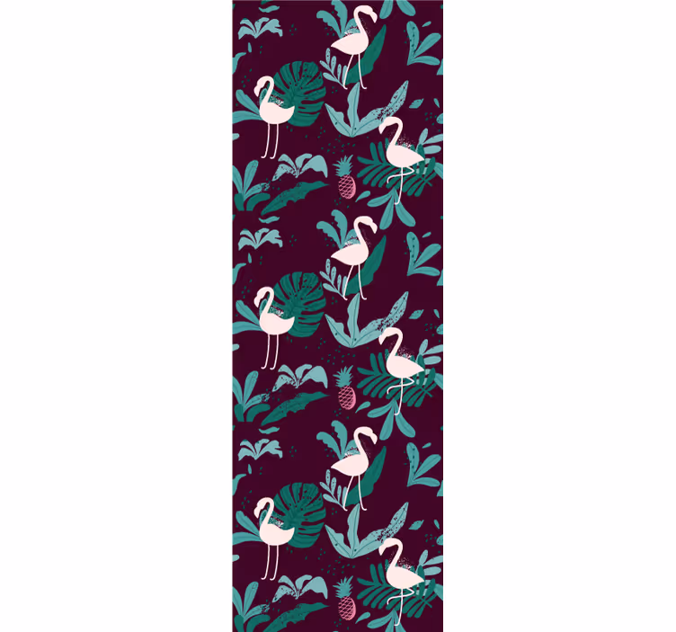 Trooppinen flamingo eläintapetti - Tenstickers