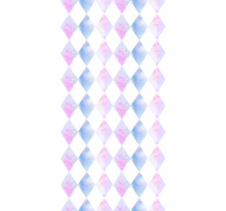 Geometrinen arlekiini neliökuvioinen tapetti - Tenstickers