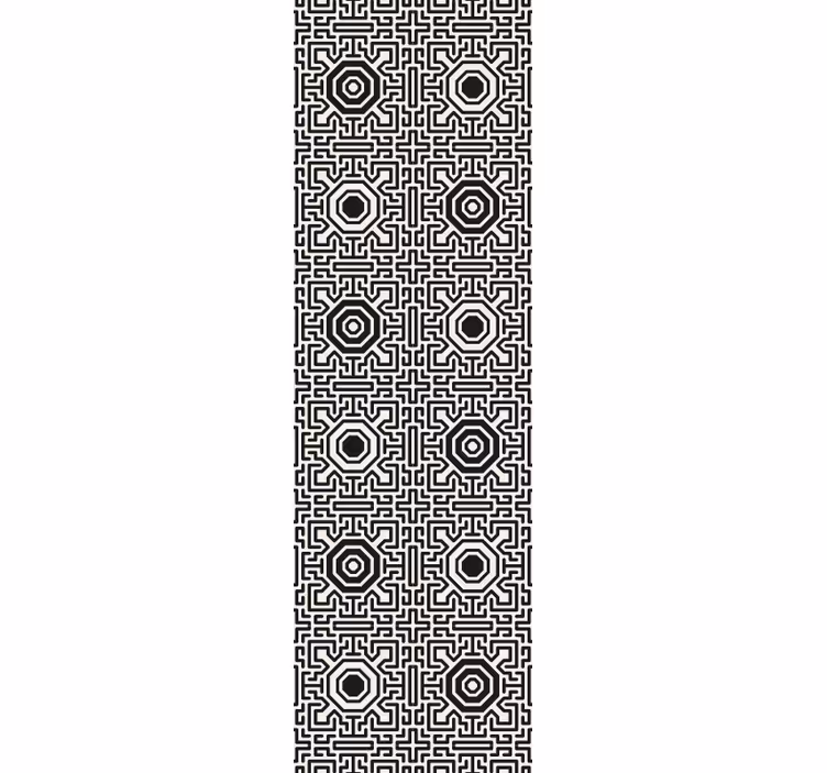 Geometrinen labyrinttikuvio geometrinen tapetti - Tenstickers