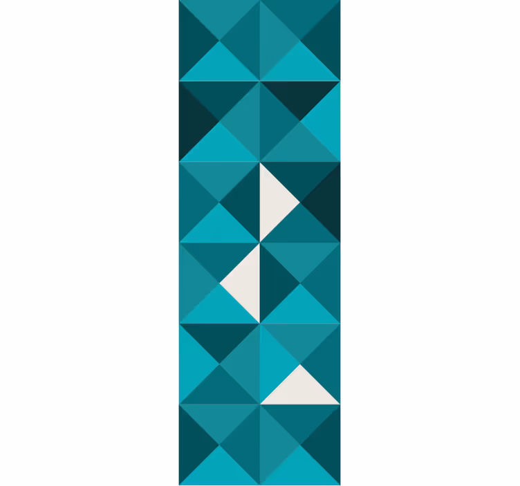 Sininen kolmiomuotoilu geometrinen tapetti - Tenstickers