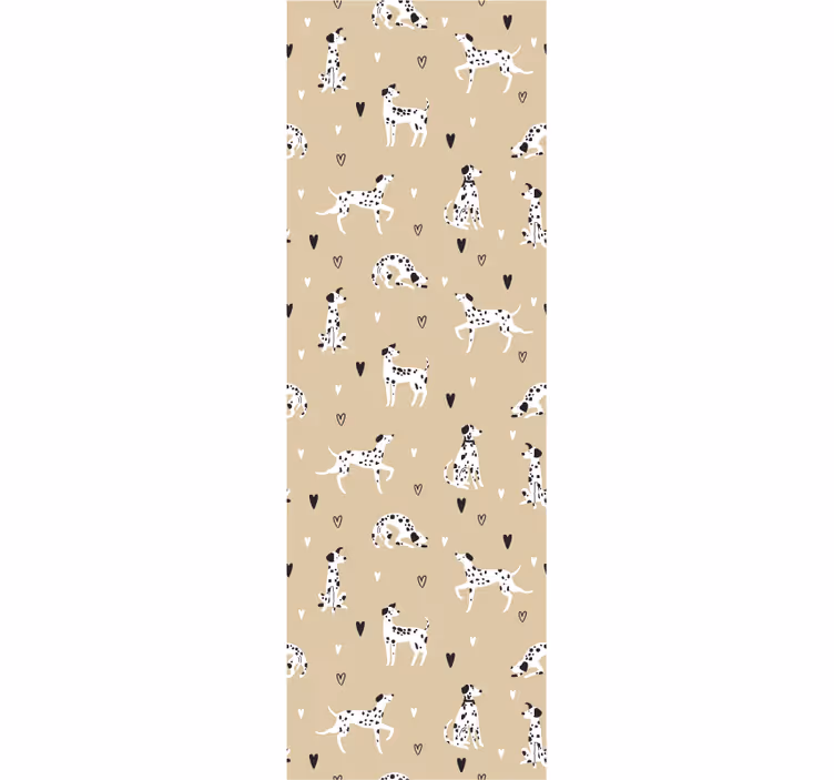 Koirakuvioinen ilo koira tapetti - Tenstickers