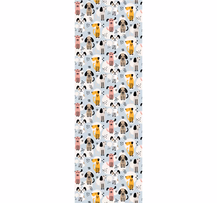 Koiran kuvioleikki koira tapetti - Tenstickers
