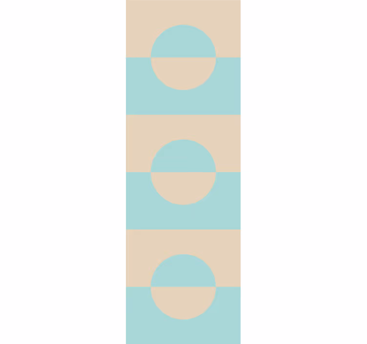 Raidallinen ympyräkuvio geometrinen tapetti - Tenstickers
