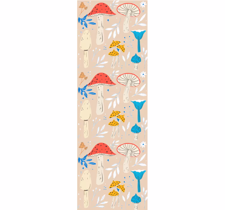 Klassinen sienet beige tausta kukkatapetti - Tenstickers