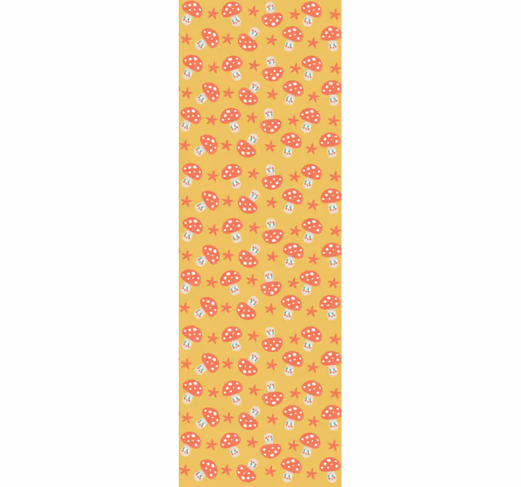 Leikkisä sienikuvio ornamentti tapetti - Tenstickers