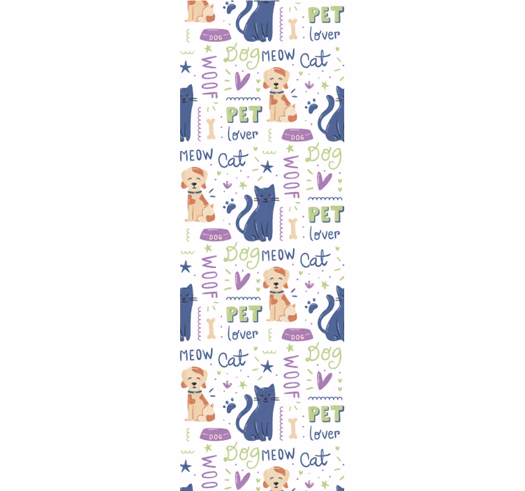 Lemmikkien rakastajan kuvio eläimet tapetti - Tenstickers