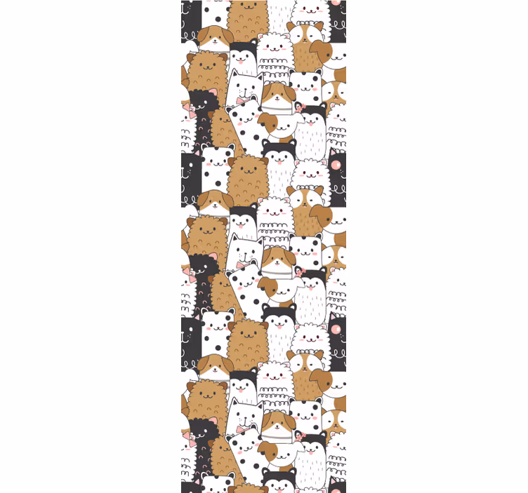 Leikkisä kissa-aihe kissat tapetti - Tenstickers