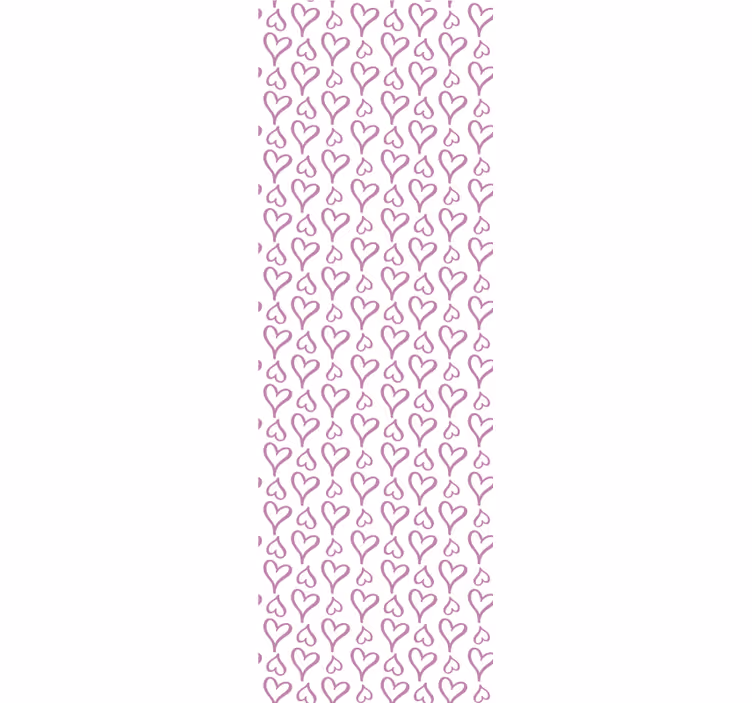 Leikkisä sydänaihe ornamentti tapetti - Tenstickers