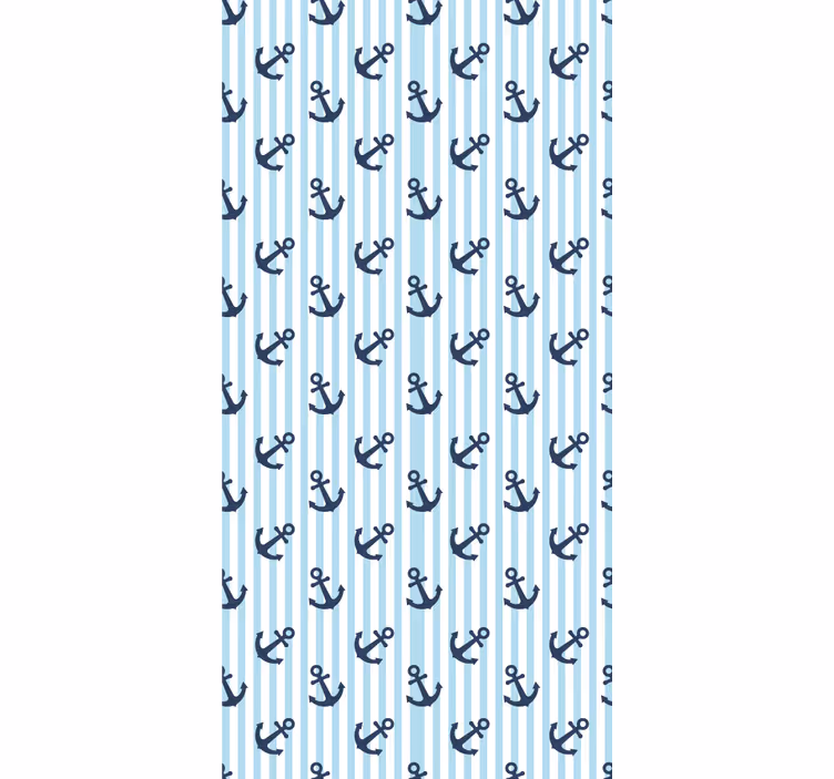 Merenkulkuankkurit raitatapetti - Tenstickers