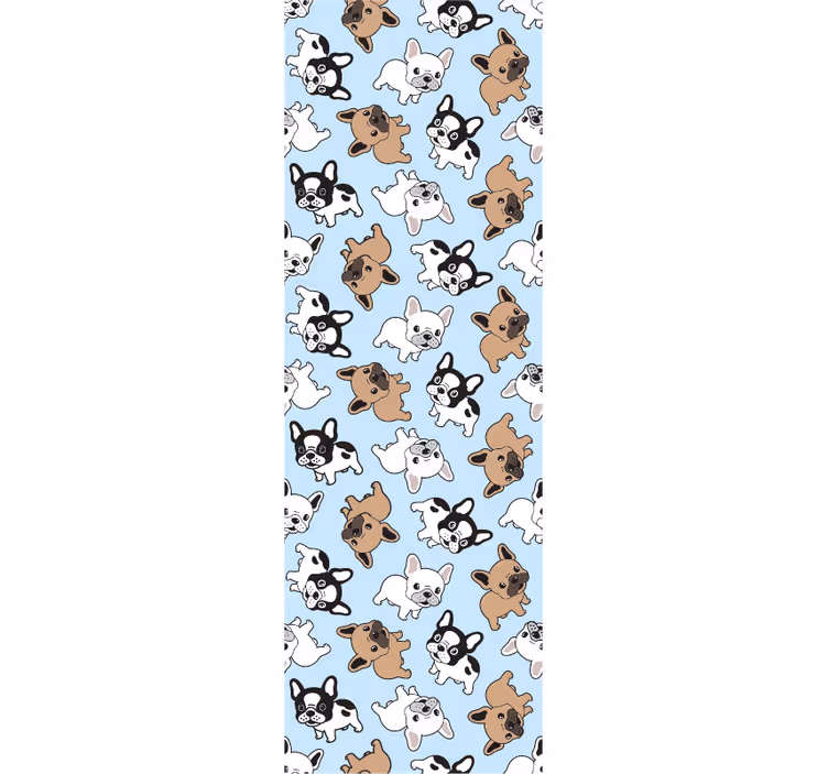 Leikkisä pentujen kuvio eläintapetti - Tenstickers