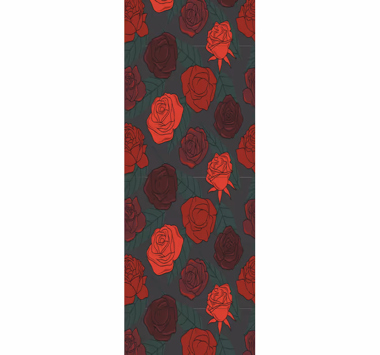 Ruusuinen eleganssi kukkatapetti - Tenstickers