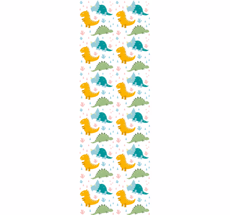Ihana dinosaurusten kuvio makuuhuoneen tapetti - Tenstickers