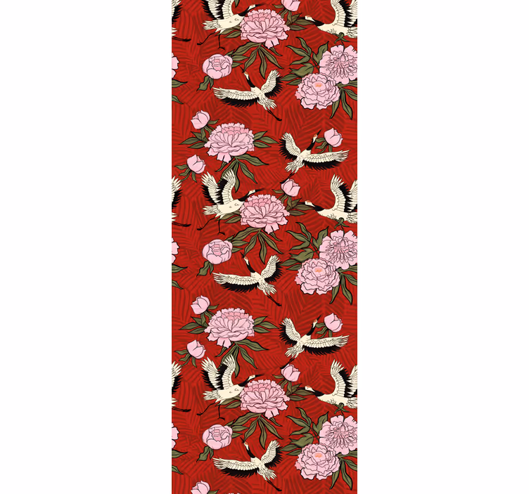 Koristeellinen kukka-aihe ornamentti tapetti - Tenstickers