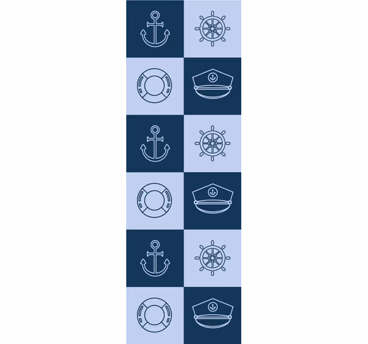 Merellinen laattakuvio laatta tapetti - Tenstickers