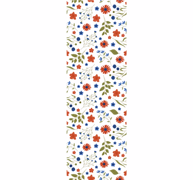 Kukka-aiheinen yksityiskohta kukkatapetti - Tenstickers