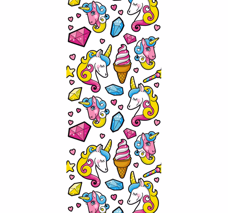 Yksisarvinen fantasia-aihe lastenhuoneen tapetti - Tenstickers