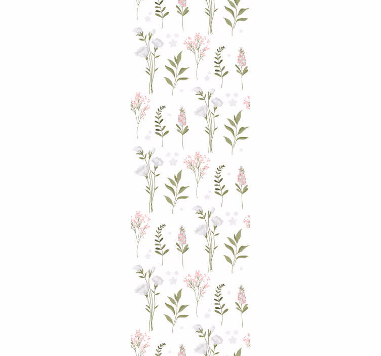 Kukkainen eleganssi kuvio kukkatapetti - Tenstickers