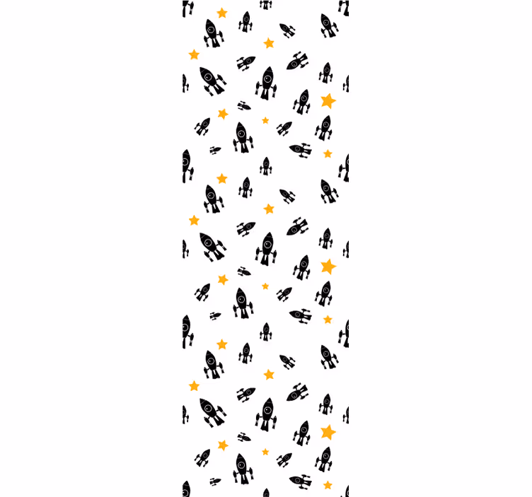 Avaruusseikkailukuvio vauvanhuoneen tapetti - Tenstickers