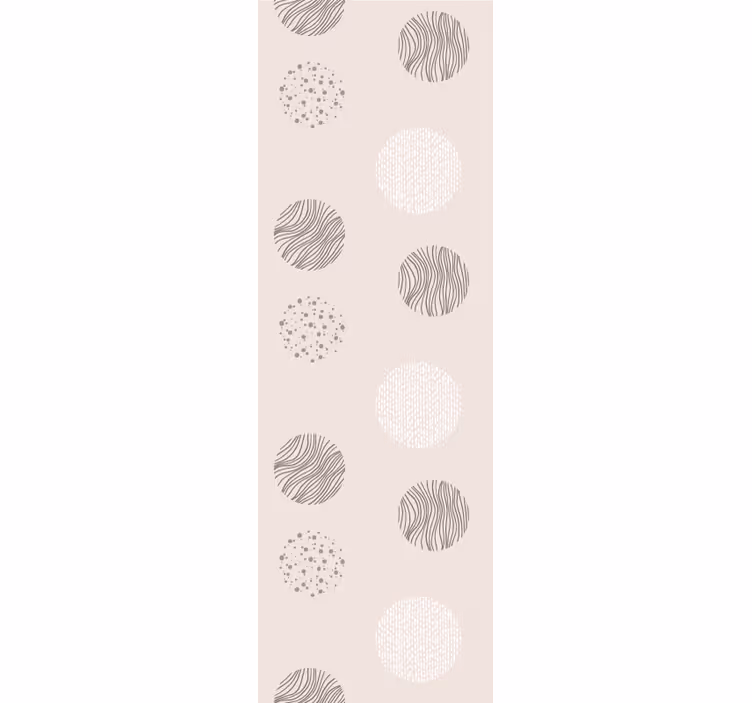 Pyöreä kuviomotiivi geometrinen tapetti - Tenstickers