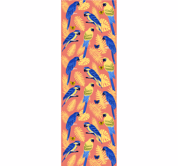 Trooppinen papukaija-aihe papukaija tapetti - Tenstickers