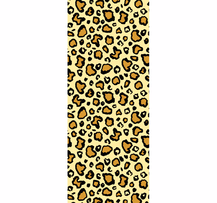 Klassinen keltainen kuvio leopardi tapetti - Tenstickers