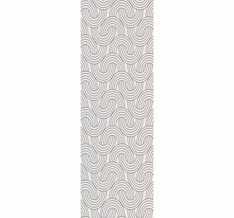 Aaltoilevat kuviot geometrinen tapetti - Tenstickers
