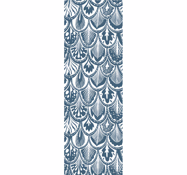 Koristeellinen kampasimpukkakuvio ornamentti tapetti - Tenstickers
