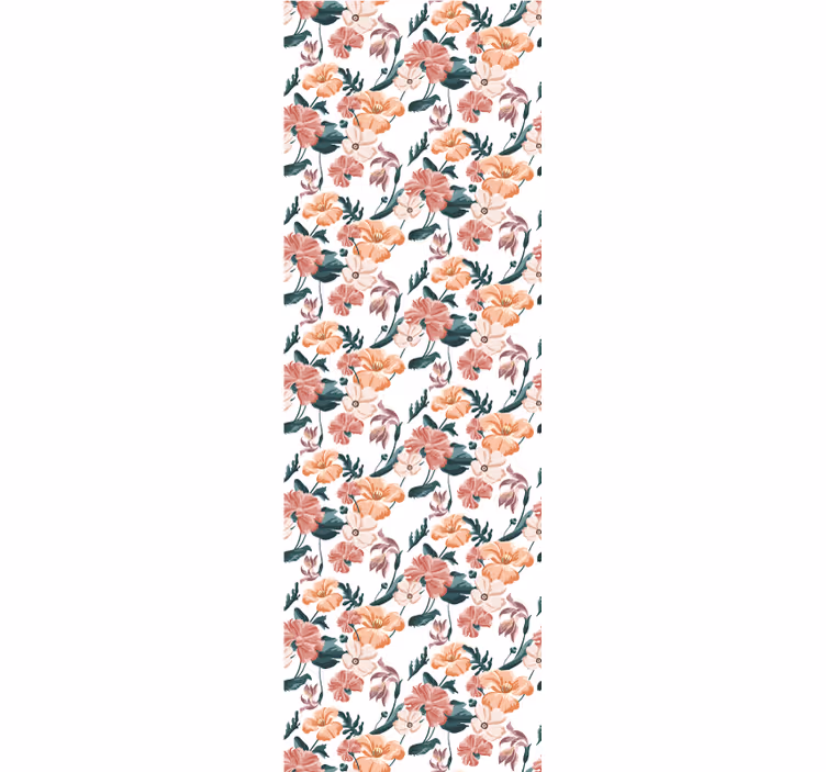 Kaunis pastelli kukkakuvio kukkatapetti - Tenstickers